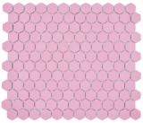 Piastrella di mosaico esagonale in ceramica mini rosa antico R10B piatto doccia piastrella pavimento piastrella mosaico piastrella bagno antiscivolo - MOS11H-1111-R10