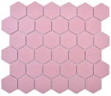 Mosaico ceramico esagono rosa antico R10B Piastrella per pavimento piatto doccia Piastrelle di mosaico cucina bagno pavimento MOS11H-1112-R10_f