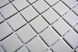 Mosaico dipinto a mano in ceramica LIGHT GREY SOAP GREY WALL FLOOR non smaltato MOS18-0204-R10_m