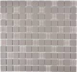 Mosaico ceramico grigio medio crema non smaltato antiscivolo vetro mosaico mix piatto doccia bagno - MOS18-0202-R10