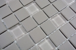 Piastrella di mosaico dipinta a mano ceramica grigia non smaltata piatto doccia in vetro mosaico MOS18-0202-R10_m
