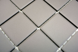 Piastrella di mosaico modellata a mano in ceramica grigio fango non smaltata BAGNO SLIPPING MOS14B-0204-R10_m