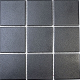Piastrella a mosaico da parete in ceramica nero antracite antiscivolo piatto doccia pavimento WC - MOS22-0302-R10