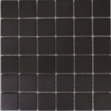 Piastrella di ceramica a mosaico nero opaco umbra non smaltata RUGGED piatto doccia piastrelle bagno piastrelle parete - MOS14B-0303-R10