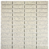 Piastrelle di ceramica a mosaico crema bianco screziato non smaltato antiscivolo backsplash bagno cucina - MOS24-0103-R10