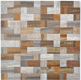 piastrella di mosaico autoadesiva ALU grigio beige metallo effetto legno backsplash MOS200-2322