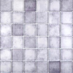 Piastrelle di vetro a mosaico grigio pastello parete backsplash cucina bagno - MOS88-0020