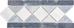 Bordo in pietra naturale grigio bianco antracite travertino bordo bagno parete pavimento cucina sauna soggiorno - MOSBor-0226