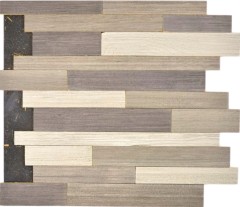 pannelli autoadesivi in vero legno composito grigio beige HSC parete in legno piastrelle backsplash cucina MOS170-PW3