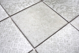 Mosaico retro vintage dipinto a mano in ceramica grigio MOS22-CELLO_m