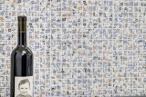 Piastrella a mosaico decorata a mano retro vintage in ceramica bianca fiori colorati backsplash MOS18C-1401_m