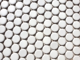 Mano modello pulsante mosaico LOOP rotondo mosaico bianco lucido parete cucina doccia BAGNO MOS10-0102_m