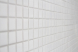 Mosaico dipinto a mano in ceramica WHITE GLOSSY piastrelle muro backsplash cucina doccia MOS18-0102_m