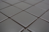 Mosaico dipinto a mano in ceramica grigio metallo opaco MOS16B-0211_m