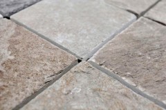 Piastrella di mosaico dipinta a mano quarzite pietra naturale quarzite beige grigio alzatina cucina MOS36-0210_m