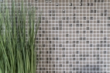 Mosaico dipinto a mano ECO Recycling GLAS Smalto crema vetro opaco MOS140-03C_m