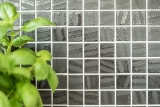 Piastrella di mosaico campione a mano ECO Recycling GLAS ECO nero antracite MOS360-03_m
