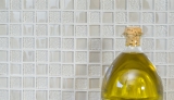 Piastrella di mosaico campione dipinta a mano Rivestimento in piastrelle Bianco traslucido Mosaico di vetro Cristallo bianco MOS88-8LU90_m