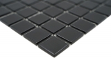 Piastrella di mosaico dipinta a mano Nero traslucido Mosaico di vetro Cristallo nero MOS60-0304_m