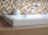 Piastrella di mosaico dipinta a mano Backsplash di piastrelle Beige traslucido Mosaico di vetro Pietra di cristallo beige MOS62-1204-GN_m