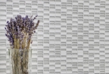 Piastrella di mosaico dipinta a mano Backsplash di piastrelle Barre bianche traslucide Mosaico di vetro Pietra di cristallo bianca bianca opaca MOS87-1401_m