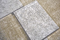 Piastrella di mosaico dipinta a mano in ceramica traslucida beige rettangolo in vetro mosaico in ceramica Crystal beige MOS88J-1202_m