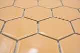 Mosaico in ceramica decorato a mano esagono ocra arancione lucido piastrella di mosaico parete backsplash cucina bagno MOS11H-1208_m