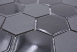 Mano modello mosaico ceramico esagono nero lucido R10B piatto doccia pavimento piastrella mosaico piastrella cucina bagno pavimento MOS11H-0311-R10_m