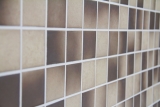 Mosaico dipinto a mano in ceramica BROWN BEIGE MIX SLIP-SIDE MOS16-1211-R10_m