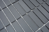 Piastrella di mosaico a mano in ceramica aste nere non smaltate piatto doccia piastrella per pavimento MOS24B-0310-R10_m