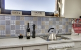 Retro vintage mosaico backsplash cucina bianco blu arancione grigio MOS22B-1404_f | 10 mosaico tappetini