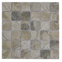 Mosaico in pietra naturale beige sabbia marrone testurizzato MOS16-AISO89_f | 10 tappetini a mosaico
