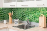 Mosaico in vetro traslucido Cristallo smerigliato verde chiaro opaco smerigliato MOS68-CF43 10 stuoie