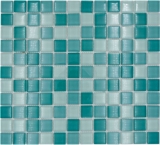 Piastrella di mosaico Verde traslucido Mosaico di vetro Verde cristallo BAGNO WC Cucina PARETE MOS72-0602_f | 10 tappetini di mosaico