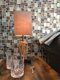 Trasparente cristallo mosaico vetro mosaico argento marrone muro piastrelle backsplash cucina doccia bagno_f | 10 mosaico tappetini
