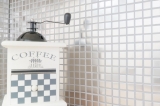Alzatina a mosaico in acciaio inox argento argento spazzolato Alzatina per cucina MOS129-CE15D_f