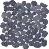 Piastrella a mosaico fiume ciottolo pietra ciottolo arco grigio scuro MOS30-0208_f