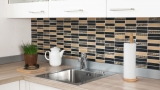 Piastrella di mosaico marmo pietra naturale rettangolo pietra scultura oro nero MOS40-STN79_f