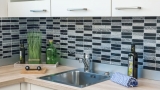 Piastrella di mosaico marmo pietra naturale rettangolo pietra scultura argento nero MOS40-STN89_f
